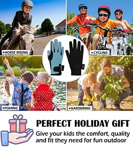 Thapower Kids Horse Riding Gloves Children Mesh Equestrian Gloves | Breathable Summer-Weight Mesh & Reinforced Grip (enabling safe riding in warm weather, suitable for ages 10-12) thumbnail 5