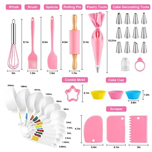 GiftInTheBox Kids Cooking & Baking Set 54 PCS Rainbow Apron & Chef Hat | Complete Kit for Junior Chefs thumbnail 2