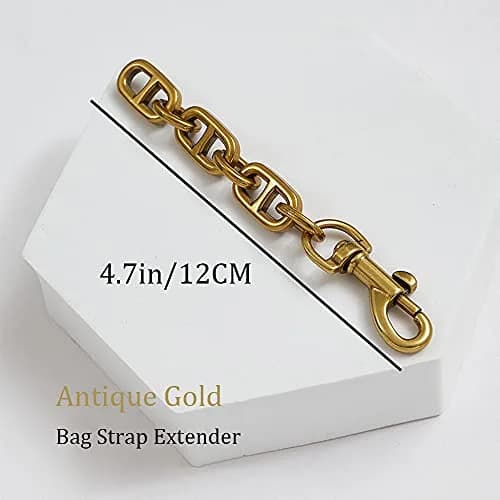COICOIC Antique Gold 2 Pcs Purse Strap Extender Chain 12cm (4.7") | Adds Length & Style thumbnail 2