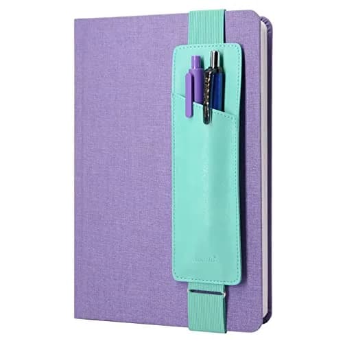 diodrio Adjustable Elastic Band Pen Holder Mint | Fits 8"-11" Notebooks, PU Leather, Detachable thumbnail 1
