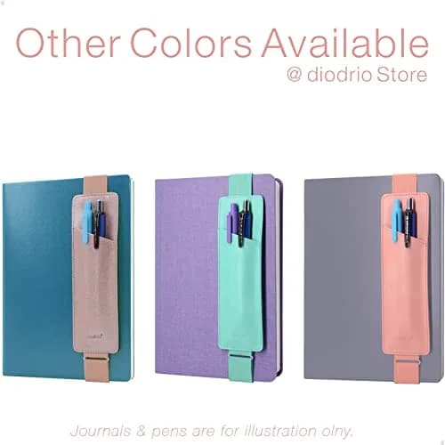 diodrio Adjustable Elastic Band Pen Holder Mint | Fits 8"-11" Notebooks, PU Leather, Detachable thumbnail 7