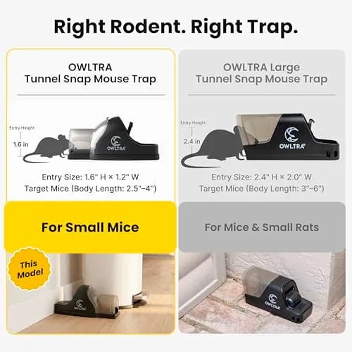 OWLTRA Tunnel Snap Mouse Trap 2PCS | Safe, Humane & Reusable Indoor/Outdoor thumbnail 3