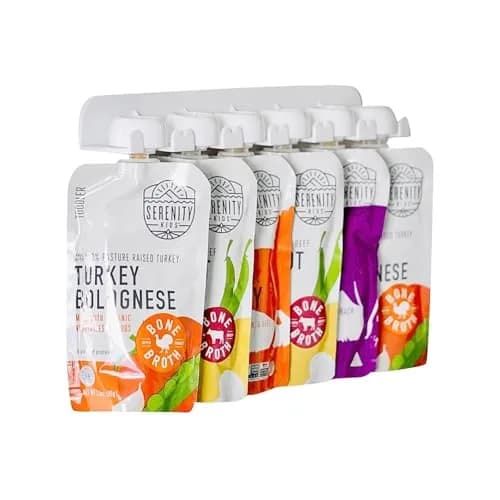 Storage Theory Food Pouch Organizer Set - Hanger Style Peel-and-Stick Holder for Baby Food, Applesauce, Yogurt Pouches, 6 Pack thumbnail 1