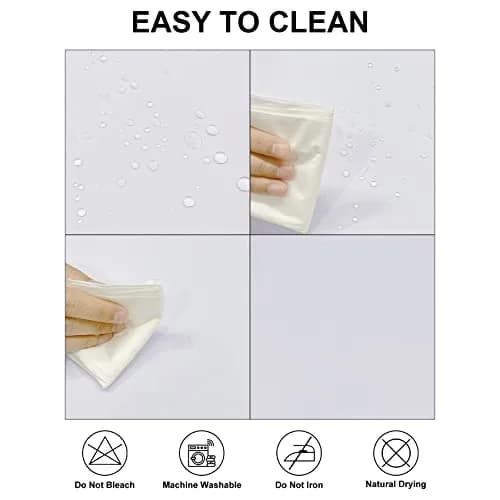 Fokitut 2 Pack Waterproof Round Tablecloth 108 Inch | Stain & Wrinkle Resistant Polyester thumbnail 2
