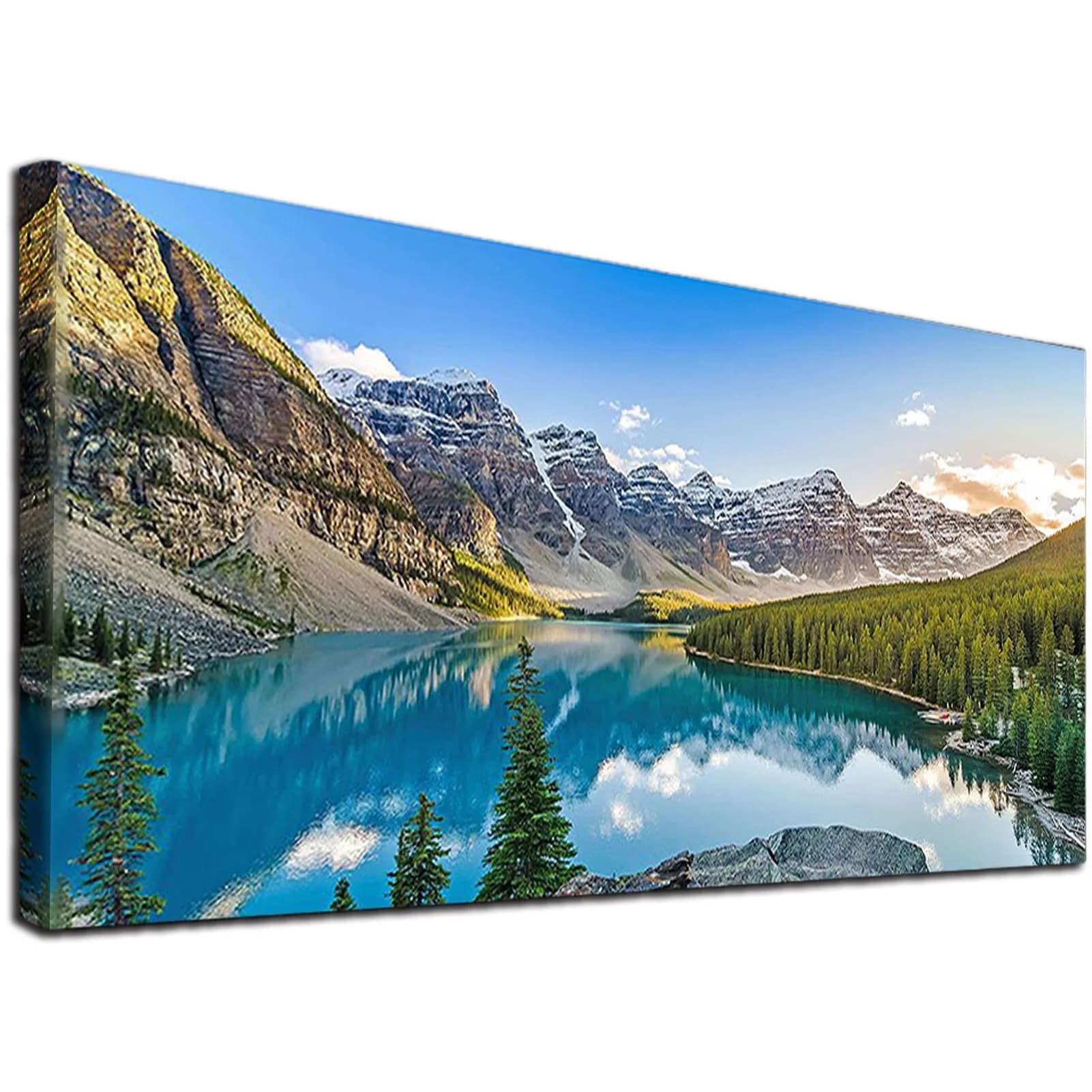 JATOK Diamond Painting Kit for Adults, NYC Night Landscape 90x40cm (35.5x15.7 in) | Full Round Drill Gem Art — White