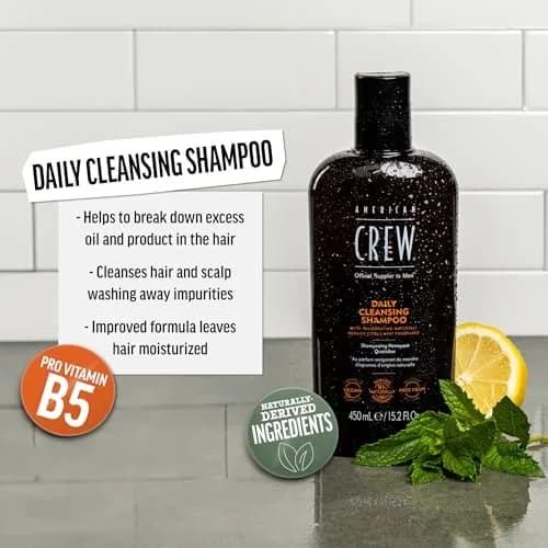 American Crew Daily Cleansing Shampoo 3.3 fl oz | Moisturizing, Vegan, Citrus Mint for Men thumbnail 2