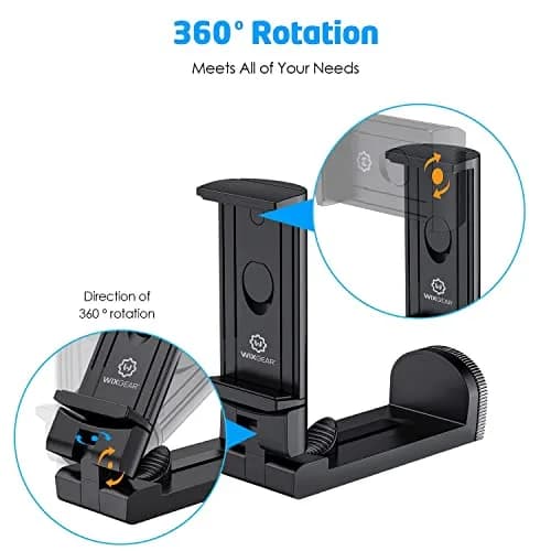 WixGear Universal Airplane Tablet Holder, with Multi-Directional Dual 360 Degree Rotation, Pocket Size Tablet Holder for Airplane, (Devices 3.5" to 7.67” Width Max Weight is 1.5 lbs) thumbnail 8