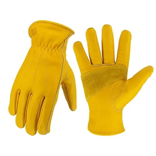 KKOYING Genuine Leather Work Gloves XL | Reinforced Cowhide, Cut & Puncture Resistant thumbnail 1