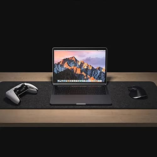 DAWNTREES Felt Desk Mat, Computer Mat for Desk, Dark Gray 91cm x 30cm (36x12Inches) | Non-Slip, Water Absorbing, Desk Protection thumbnail 5