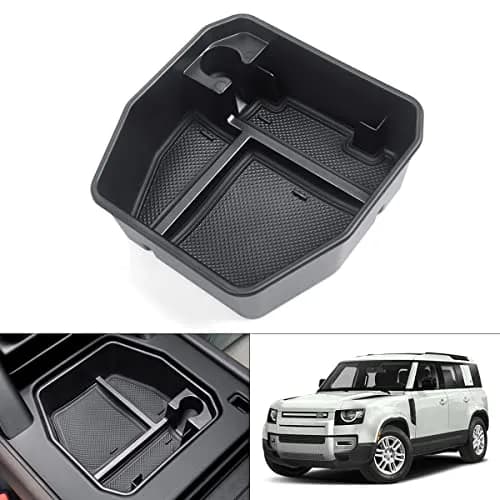 Karltys Center Console Organizer for Land Rover Defender 90 110 130 2020-2026 (Standard Size, Black) | ABS Insert Tray with Multiple Compartments thumbnail 1