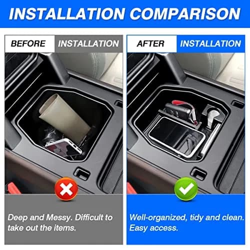 Karltys Center Console Organizer for Land Rover Defender 90 110 130 2020-2026 (Standard Size, Black) | ABS Insert Tray with Multiple Compartments thumbnail 3