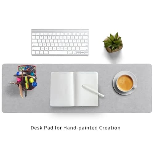 DAWNTREES Felt Desk Pad Large Mouse Pad and Keyboard Mat 90cm (36" x 12") | Protects Desks from Scratches and Spills thumbnail 8