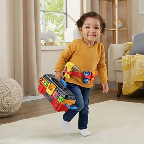 VTech Drill and Learn Toolbox Pro with Working Drill and Tools, 13.2" x 4.9" x 5.6" | Electronic Learning Toy for Ages 2-5 thumbnail 5