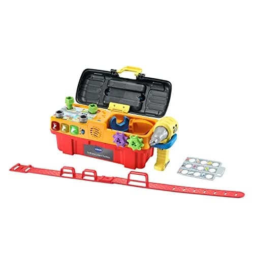 VTech Drill and Learn Toolbox Pro with Working Drill and Tools, 13.2" x 4.9" x 5.6" | Electronic Learning Toy for Ages 2-5 thumbnail 8