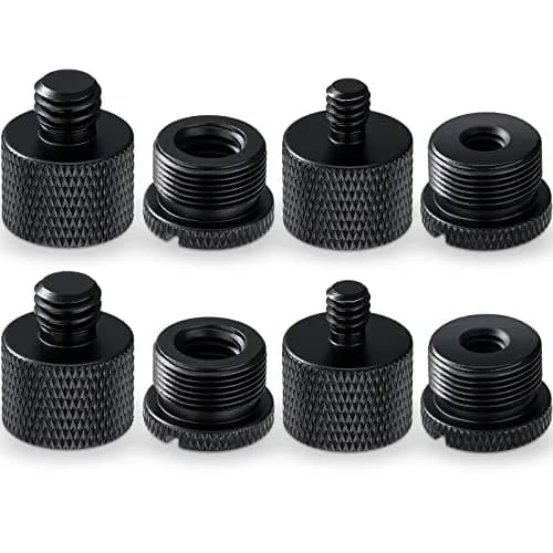 Moxweyeni Black Microphone Stand Adapter Set | 8 Pieces, 4 Styles thumbnail 1