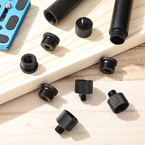 Moxweyeni Black Microphone Stand Adapter Set | 8 Pieces, 4 Styles thumbnail 3