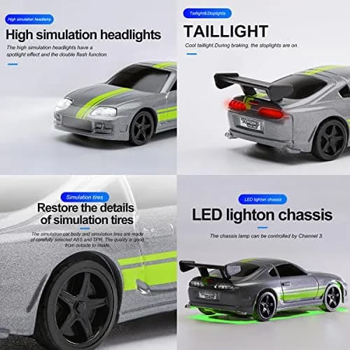 havcybin 1:76 Turbo Racing Scale RC Sport Car | Mini Model Car with Proportional RTR Kit thumbnail 3