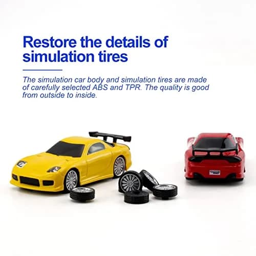 havcybin 1:76 Turbo Racing Scale RC Sport Car | Mini Model with Proportional RTR Kit (C71white) thumbnail 2