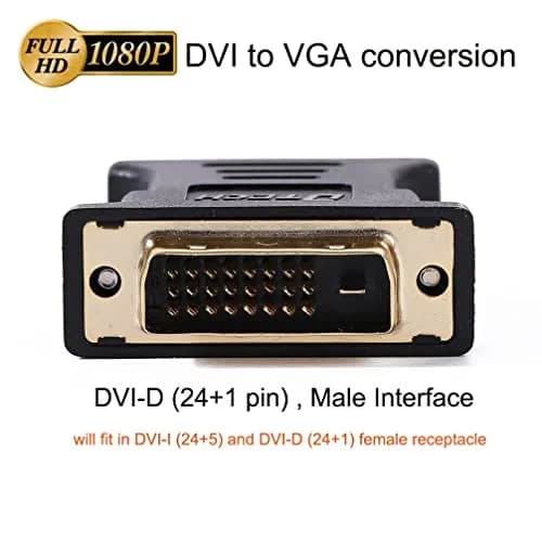 DTECH DVI-D to VGA Adapter 1080p | 2.5 cm (1 in) Connector thumbnail 7