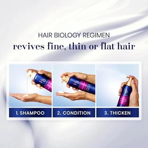 Hair Biology Full & Vibrant Set Including: Volumizing Shampoo (385ml), Conditioner (385ml) & Thickening Treatment (189ml) | Biotin Infused, Paraben-Free, Color-Safe thumbnail 4