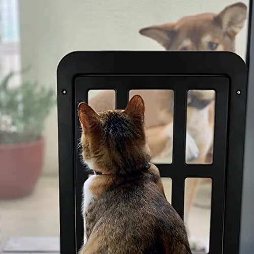 NAMSAN Dog Screen Door 11.2 x 14.4 inches | Large Pet Door for Sliding Doors with Magnetic Self-Closing (70-120c) thumbnail 7