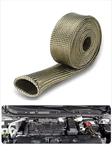 Ummickl Heat Shield Sleeve 25mm (1" ID) x 10ft | High-Temp Basalt Auto Hose Protector thumbnail 1
