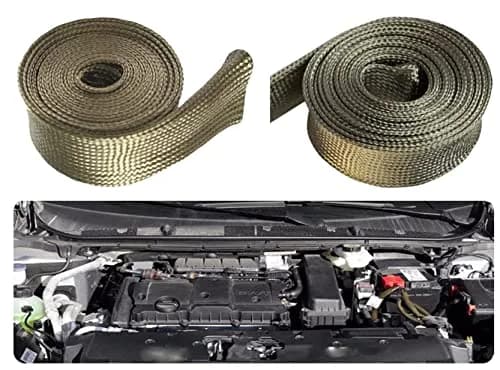 Ummickl Heat Shield Sleeve 25mm (1" ID) x 10ft | High-Temp Basalt Auto Hose Protector thumbnail 2