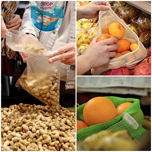 NECAVU 100% Cotton Set of 6 Fridge Bags | Eco-Friendly Vegetable Storage Bags for Fridge (Neem Green, 25cm x 25cm) thumbnail 7