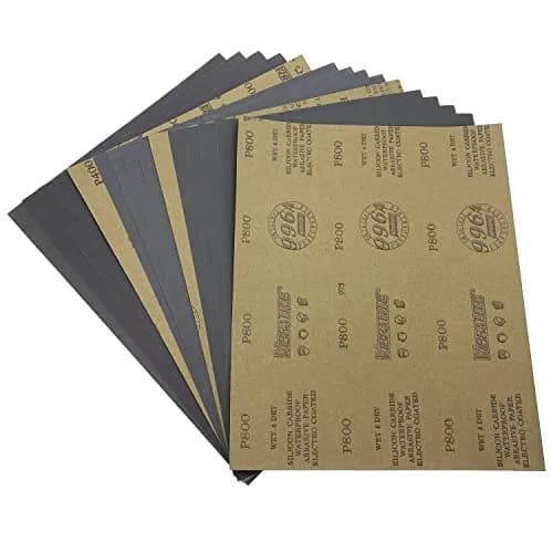 AutKerige 15-Piece Sandpaper Set 9x11 Inch | Wet Dry Silicon Carbide Grit 400/600/800 thumbnail 1