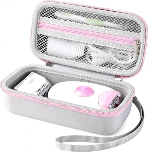 Casmilee Hard Epilator Case for Braun Silk-epil 3/3-270, Off-white | Protective Organizer for Women's Hair Removal Devices & Accessories thumbnail 1