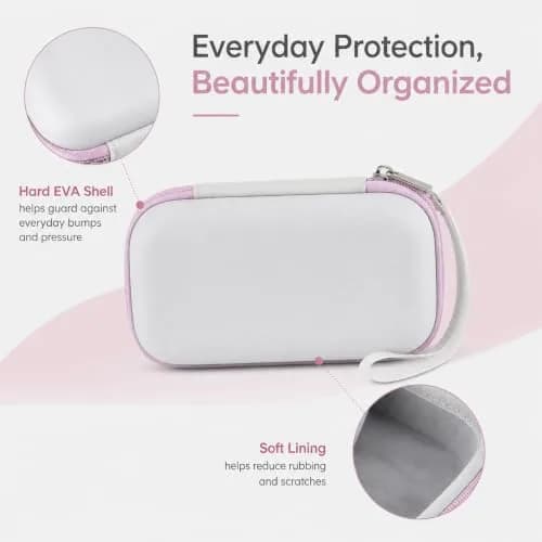 Casmilee Hard Epilator Case for Braun Silk-epil 3/3-270, Off-white | Protective Organizer for Women's Hair Removal Devices & Accessories thumbnail 4