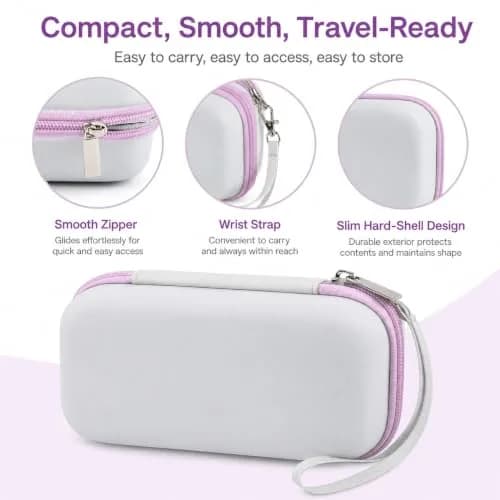 Casmilee Hard Epilator Case for Braun Silk-epil 3/3-270, Off-white | Protective Organizer for Women's Hair Removal Devices & Accessories thumbnail 6
