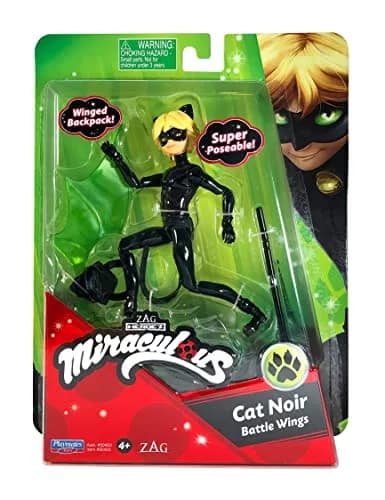BANDAI Miraculous Tales of Ladybug and Cat Noir Small Doll 12cm Cat Noir With Accessories | Superhero Toy thumbnail 1