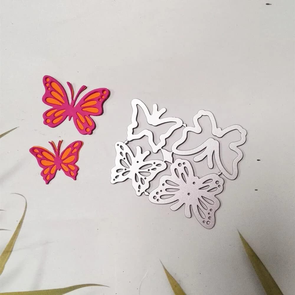 Trdxxx Butterflies Metal Cutting Die Cuts 6.7cm x 6cm (2.64" x 2.36") | DIY Craft Stencils for Card Making - main product image