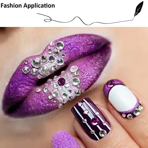 Dowarm Crystal Clear Flatback Rhinestones SS4 (1.5mm) | 1440 Pieces for Nail Art & Crafts thumbnail 3