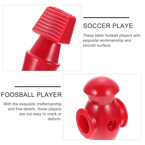 Homoyoyo 4-Piece Foosball Player Replacement Set for Table Repair | Resin Red thumbnail 7