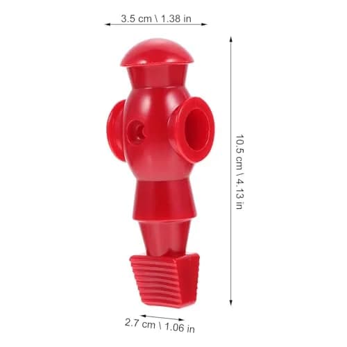 Homoyoyo 4-Piece Foosball Player Replacement Set for Table Repair | Resin Red thumbnail 2