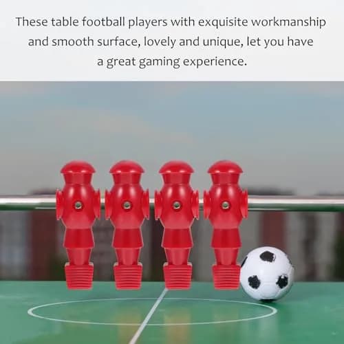 Homoyoyo 4-Piece Foosball Player Replacement Set for Table Repair | Resin Red thumbnail 3