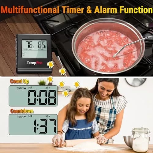 TempPro TP16 Digital Meat Thermometer for Cooking | 0-300°C (32-716°F) Probe thumbnail 5