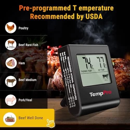 TempPro TP16 Digital Meat Thermometer for Cooking | 0-300°C (32-716°F) Probe thumbnail 2