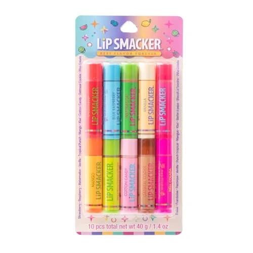 Lip Smacker Oatmeal Cookie Flavored Lip Balm - 10 Count | Moisturizing, Smoothing, Soft Shine thumbnail 1