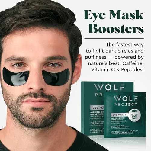 The Wolf Project Under Eye Patches for Dark Circles & Puffiness | Cooling Caffeine Gel Pads (5 Pairs) thumbnail 2