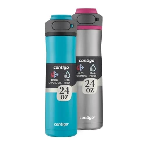 Contigo Cortland Chill 2.0 Stainless Steel Water Bottle 24oz | Double Wall Vacuum Insulated, Spill-Proof, 2-Count thumbnail 1