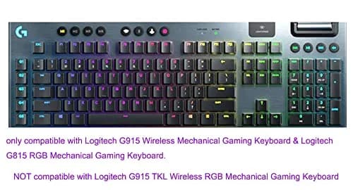 JuYuish Silicone Clear Keyboard Cover Skin for Logitech G915 & G815 | Dust & Liquid Protection thumbnail 2