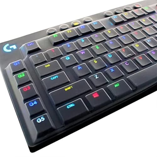 JuYuish Silicone Clear Keyboard Cover Skin for Logitech G915 & G815 | Dust & Liquid Protection thumbnail 3