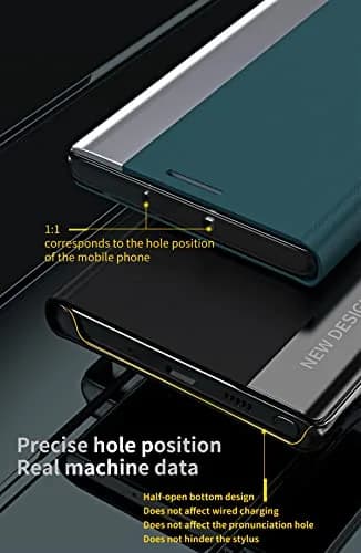 CCSmall Samsung Galaxy S22 Ultra PU Leather Flip Case with Stand CX Deep Blue | Slim, Durable & Wireless Charging Support thumbnail 5