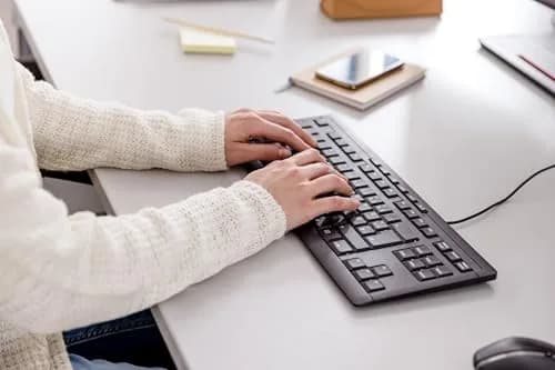 Cherry Stream Keyboard TKL, Wired Keyboard Without Number Pad, Whisper Quiet Keys, Slim Design, SX Switches, QWERTY, White-Gray | Compact & Silent thumbnail 3