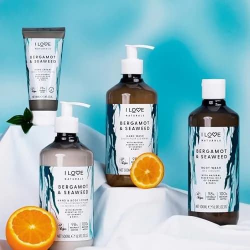 I LOVE Naturals Bergamot and Seaweed Body Wash - Moisturizing Plant-Based Cleanser 16.9 oz | Infused with Essential Oils thumbnail 3
