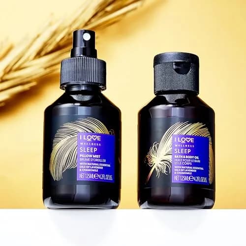 I LOVE Wellness Sleep Bath and Body Oil - Body Oil and Bath Oil for Dry Skin - Essential Oils for Sleep - Calm Lavender and Chamomile Blend - 4.2 oz thumbnail 4