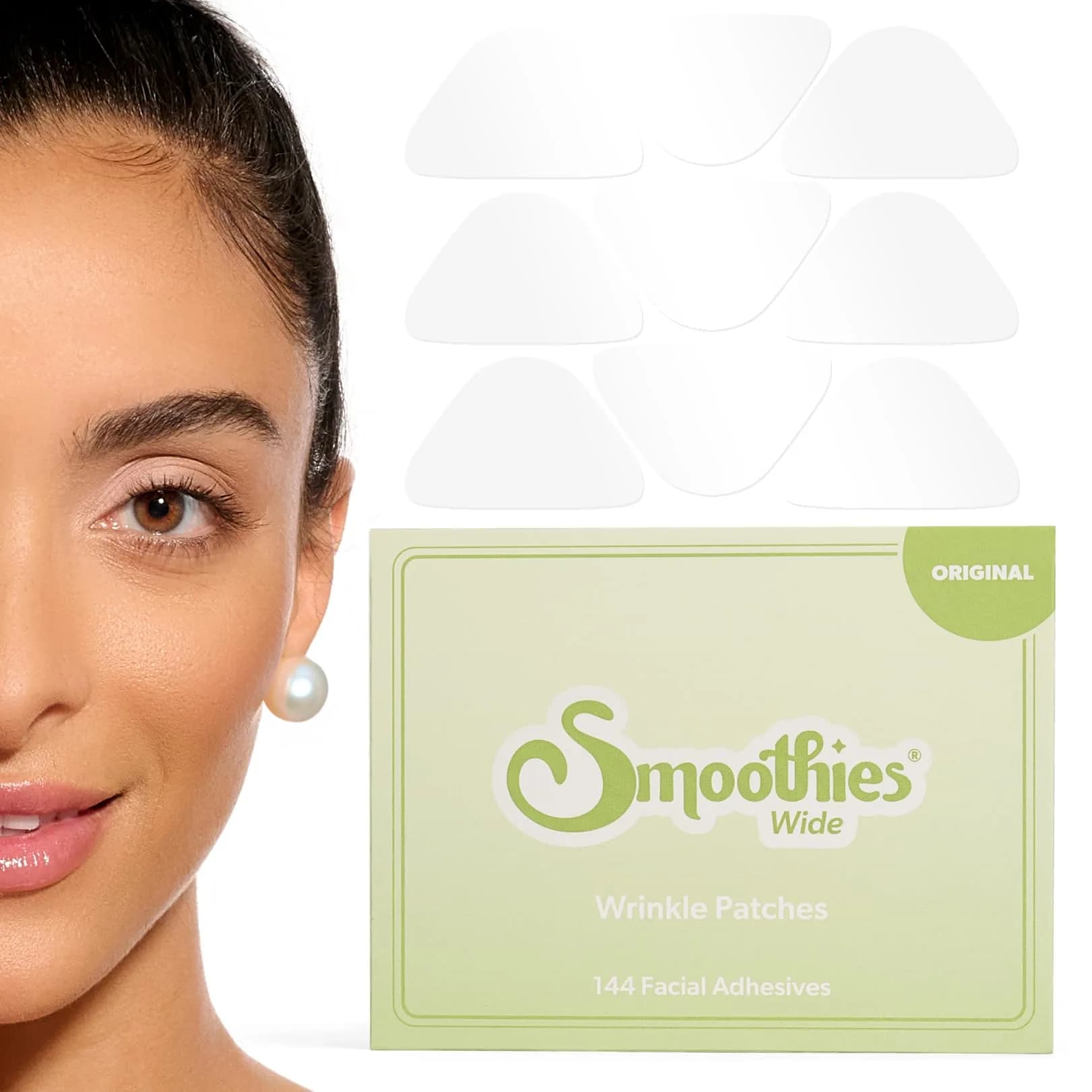 Smoothies Wide Wrinkle Patches for Face Overnight 144 Ct | Clinically Tested & Made in USA